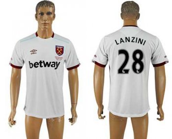 West Ham United #28 Lanzini Away Soccer Club Jersey