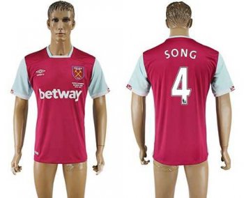 West Ham United #4 Song Home Soccer Club Jersey