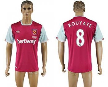 West Ham United #8 Kouyate Home Soccer Club Jersey