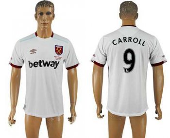 West Ham United #9 Carroll Away Soccer Club Jersey