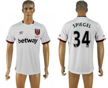 West Ham United #34 Spiegel Away Soccer Club Jersey