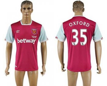 West Ham United #35 Oxford Home Soccer Club Jersey