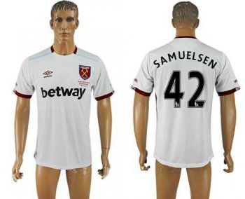 West Ham United #42 Samuelsen Away Soccer Club Jersey