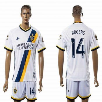 Los Angeles Galaxy #14 RODERS White Home Soccer Club Jersey