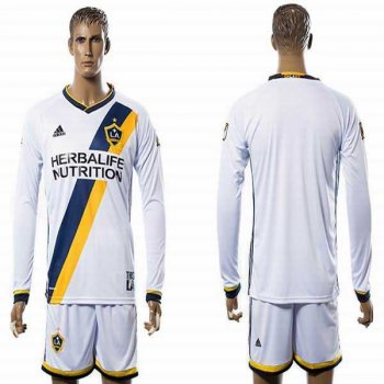 Los Angeles Galaxy Blank White Home Long Sleeves Soccer Club Jersey