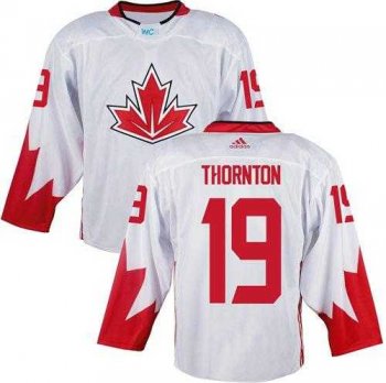 Team CA. #19 Joe Thornton White 2016 World Cup Stitched NHL Jersey