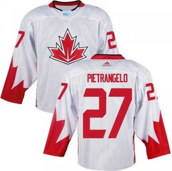 Team CA. #27 Alex Pietrangelo White 2016 World Cup Stitched NHL Jersey