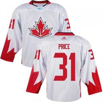 Team CA. #31 Carey Price White 2016 World Cup Stitched NHL Jersey