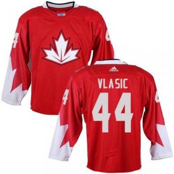 Team CA. #44 Marc-Edouard Vlasic Red 2016 World Cup Stitched NHL Jersey