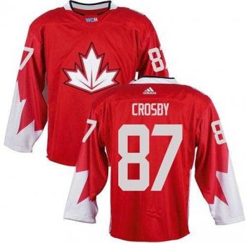 Team CA. #87 Sidney Crosby Red 2016 World Cup Stitched NHL Jersey