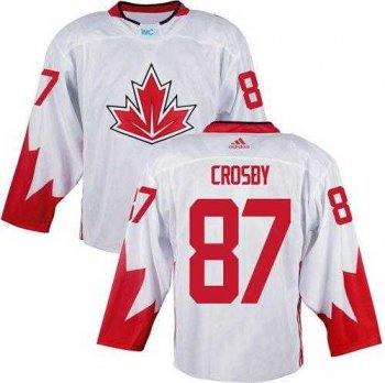 Team CA. #87 Sidney Crosby White 2016 World Cup Stitched NHL Jersey