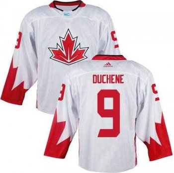 Team CA. #9 Matt Duchene White 2016 World Cup Stitched NHL Jersey