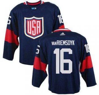 Team USA #16 James van Riemsdyk Navy Blue 2016 World Cup Stitched NHL Jersey