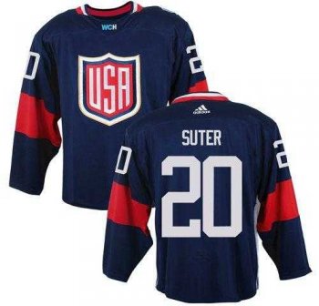 Team USA #20 Ryan Suter Navy Blue 2016 World Cup Stitched NHL Jersey