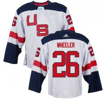 Team USA #26 Blake Wheeler White 2016 World Cup Stitched NHL Jersey