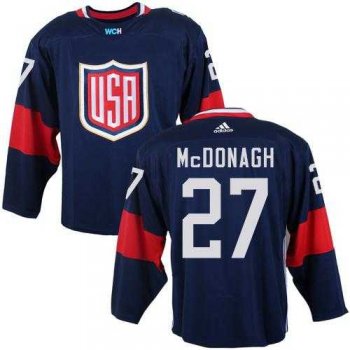 Team USA #27 Ryan McDonagh Navy Blue 2016 World Cup Stitched NHL Jersey