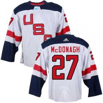 Team USA #27 Ryan McDonagh White 2016 World Cup Stitched NHL Jersey