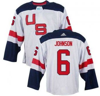 Team USA #6 Erik Johnson White 2016 World Cup Stitched NHL Jersey