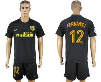 Atletico Madrid #12 Fernandez Away Soccer Club Jersey