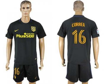 Atletico Madrid #16 Correa Away Soccer Club Jersey