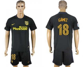 Atletico Madrid #18 Gamez Away Soccer Club Jersey