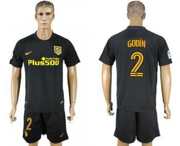 Atletico Madrid #2 Godin Away Soccer Club Jersey