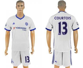 Chelsea #13 Courtois White Soccer Club Jersey