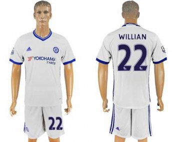 Chelsea #22 Willian White Soccer Club Jersey