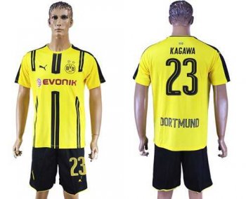 Dortmund #23 Kagawa Home Soccer Club Jersey