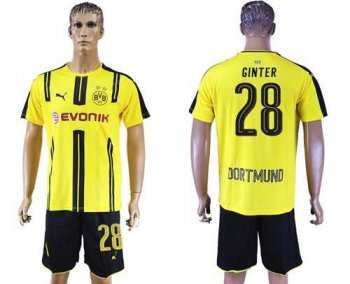 Dortmund #28 Ginter Home Soccer Club Jersey