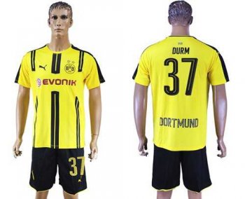 Dortmund #37 Durm Home Soccer Club Jersey