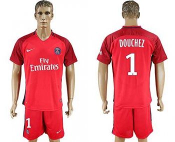 Paris Saint-Germain #1 Douchez Red Soccer Club Jersey