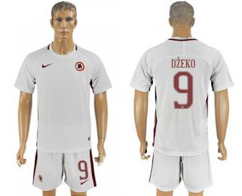 Roma #9 Dzeko Away Soccer Club Jersey