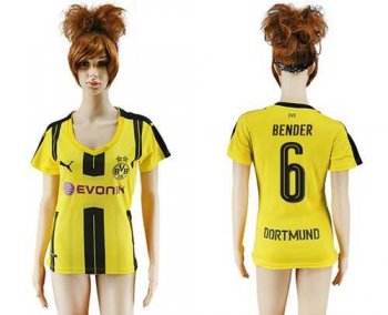 Women's Dortmund #6 Bender Home Soccer Club Jersey