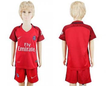 Paris Saint Germain Blank Red Kid Soccer Club Jersey