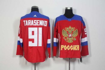 Team Russia #91 Vladimir Tarasenko Red 2016 World Cup Stitched NHL Jersey