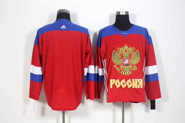 Team Russia Blank Red 2016 World Cup Stitched NHL Jersey