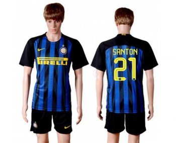 Inter Milan #21 Santon Home Soccer Club Jersey