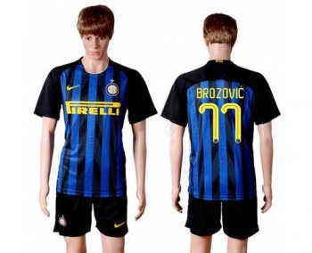 Inter Milan #77 Brozovic Home Soccer Club Jersey