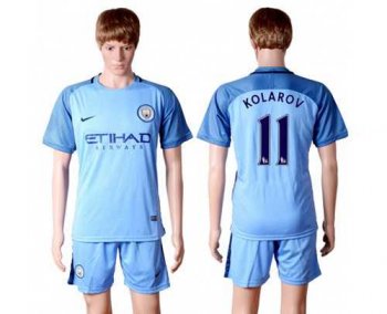 Manchester City #11 Kolarov Home Soccer Club Jersey