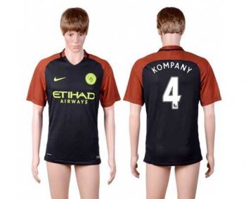 Manchester City #4 Kompany Away Soccer Club Jersey