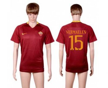 Roma #15 Vermaelen Red Home Soccer Club Jersey