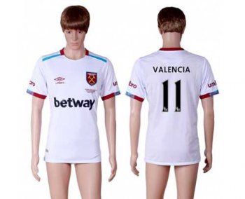 West Ham United #11 Valencia Away Soccer Club Jersey