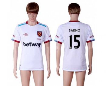 West Ham United #15 Sakho Away Soccer Club Jersey