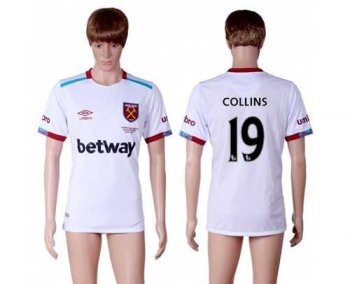 West Ham United #19 Collins Away Soccer Club Jersey