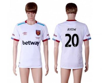 West Ham United #20 Ayew Away Soccer Club Jersey