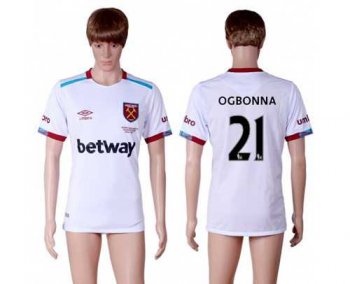 West Ham United #21 Ogbonna Away Soccer Club Jersey