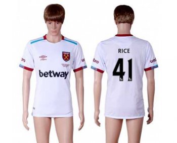 West Ham United #41 Rice Away Soccer Club Jersey