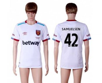 West Ham United #42 Samuelsen Away Soccer Club Jersey