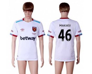 West Ham United #46 Makasi Away Soccer Club Jersey